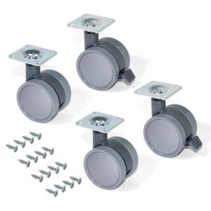 ZWENKWIELEN MET MONTAGEPLAAT - set van 4 stuks