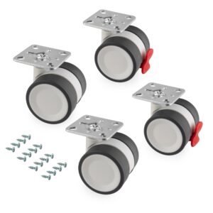 ZWENKWIELEN SET MET MONTAGEPLAAT - set van 4 stuks