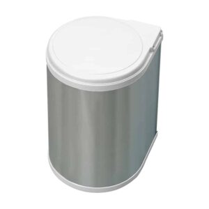 RONDE VUILNISEMMER 13 L INOX - DEUR BEVESTIGEN