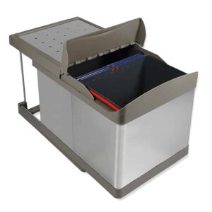 VUILNISEMMER (AUTOMATISCH) 2 X 16 L INOX